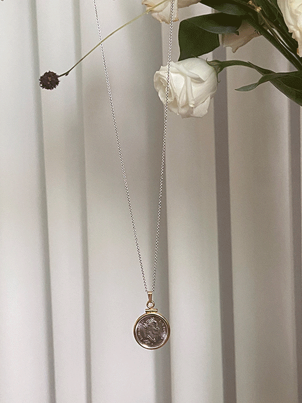 [SILVER 925] LONG COIN NECKLACE