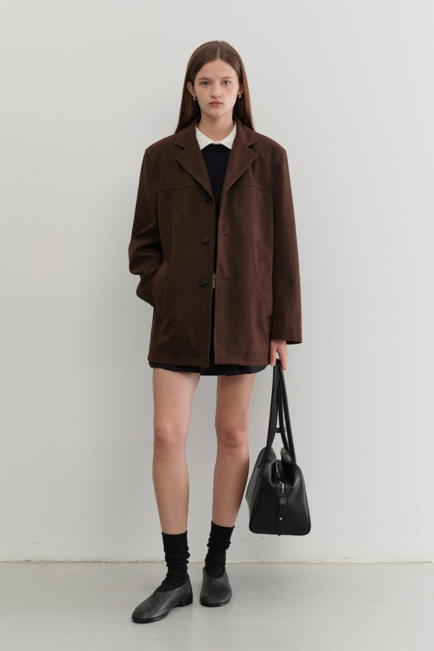 UNISEX ALTER-SUEDE HALF JACKET BROWN