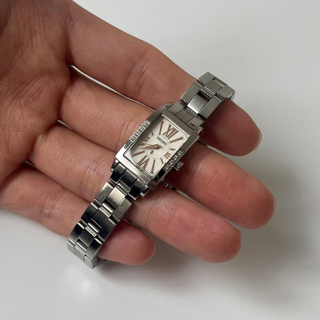 90s lk square roman index ladies quartz | 후루츠패밀리