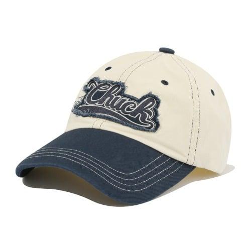 베이스볼 로고 워싱 볼캡 (크림)