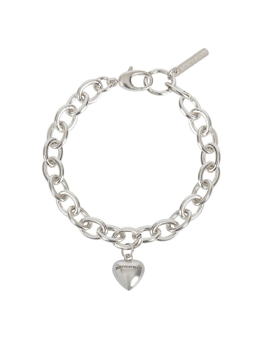 Heart chain bracelet(silver)