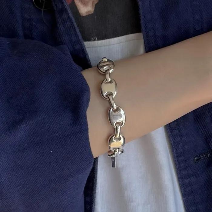 [3th] Sculpt Link Bracelet (Silver)