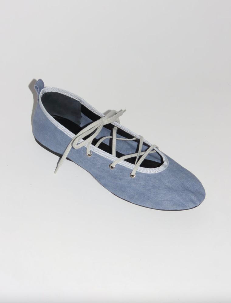 Paloma wool no 1906 Pina Soft leather ballerina shoes blue 팔로마울 1906 피나 소프트 레더 발레리나 슈즈 블루