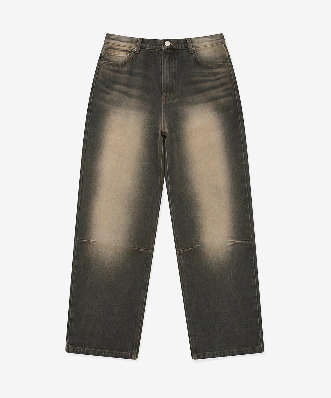 다트 워싱 데님팬츠_브라운