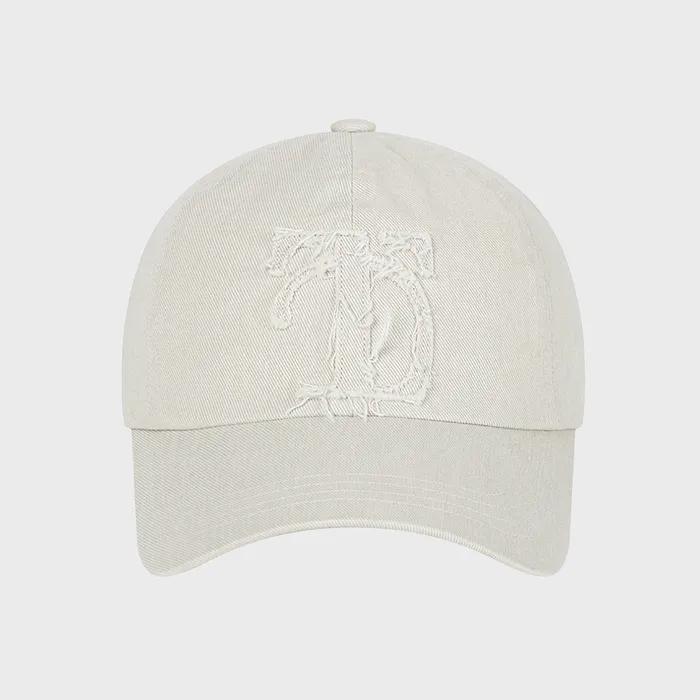Raw Cut Damage Denim Cap [ Cream ]