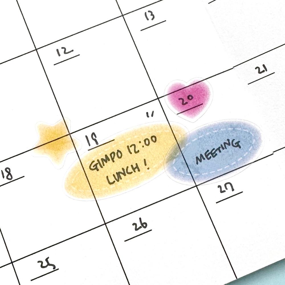 스티치 버블 스티커 (3종)