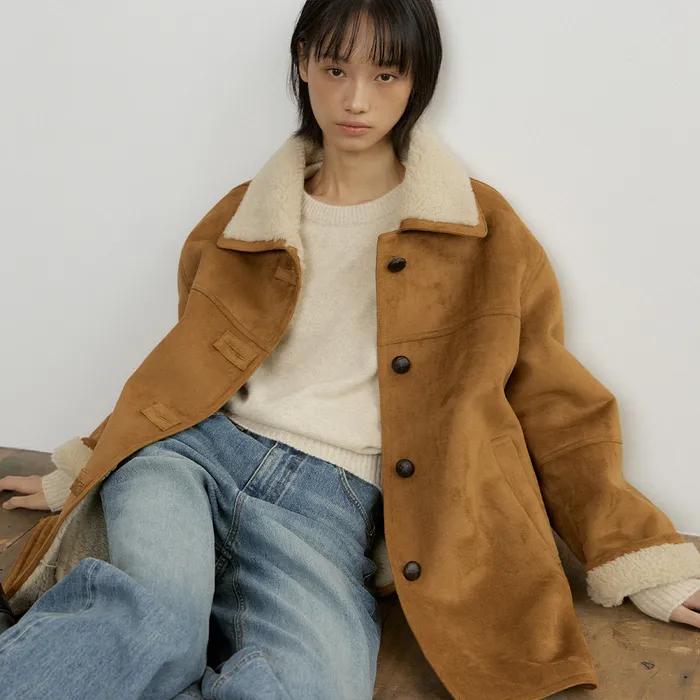 [카멜추가] wool shearling mustang coat (3color)