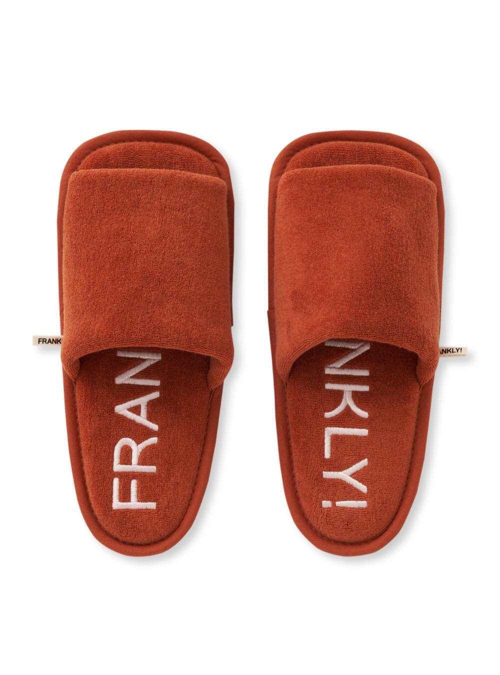 Terry Square Slipper - Max Cushion, Burnt Orange