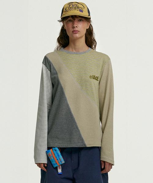Snarp Block L/S Tee Beige