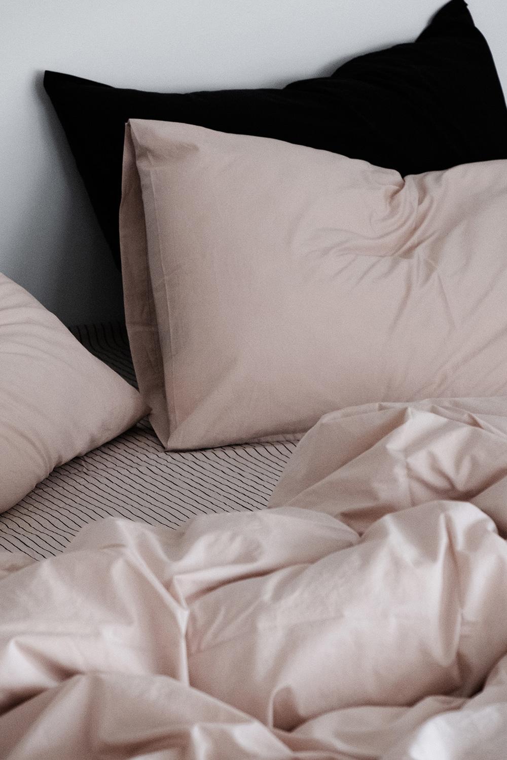 80'S TOUCHED DUVET COVER SET Clay pink