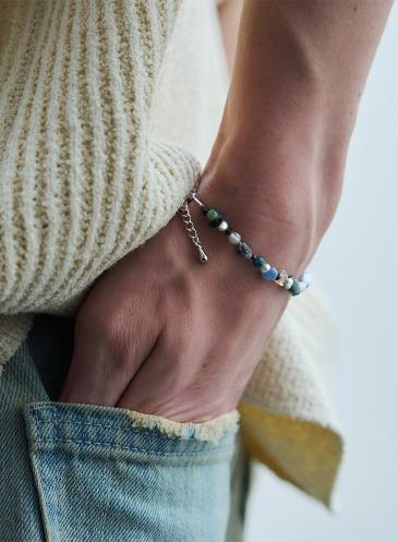 KYAN ROUGH STONE BRACELET [BLUE GREEN]