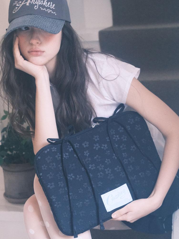Bedding Notebook pouch_jacquard black