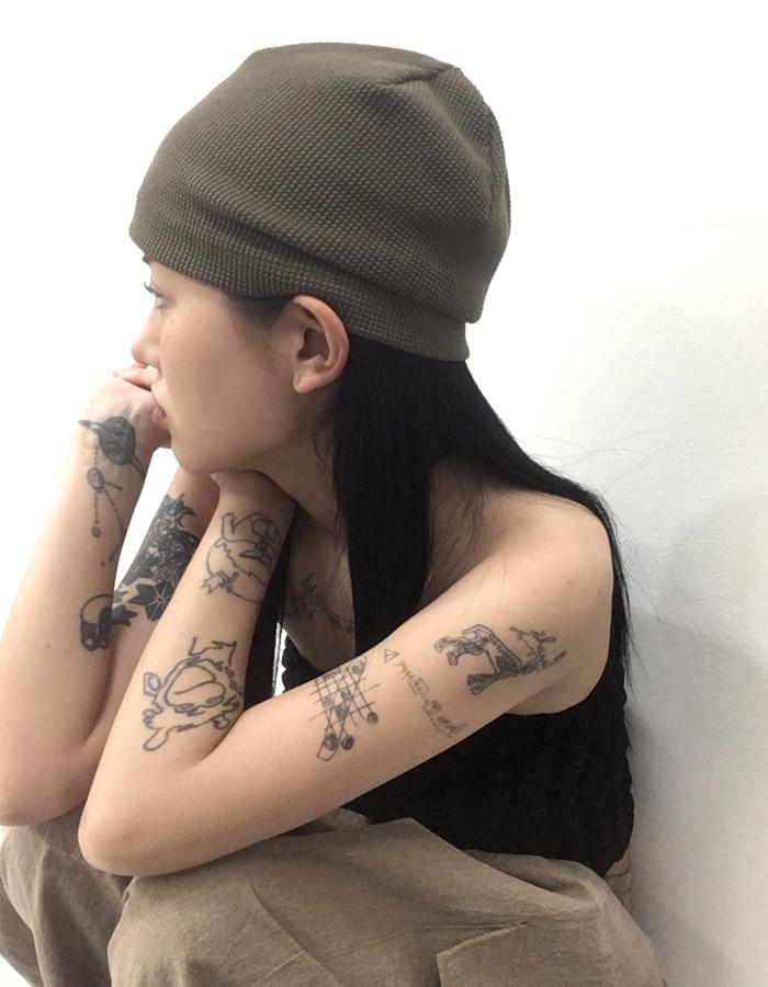 에어링 두건 면 비니