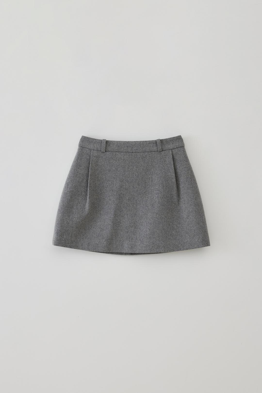 T/T Standard pintuck mini skirt (gray)