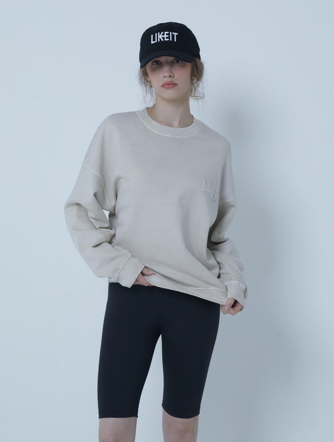 ［24FW］피그먼트 루즈핏 스웻셔츠 라이트베이지