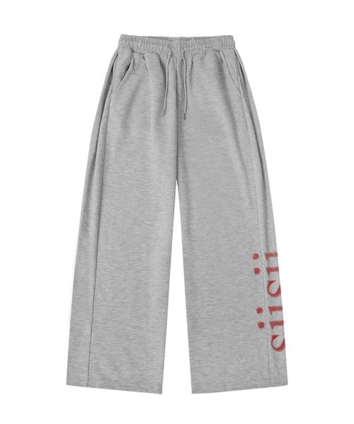 소잉 시시 프린트 옆턱 와이드 스웻 팬츠 [5color]