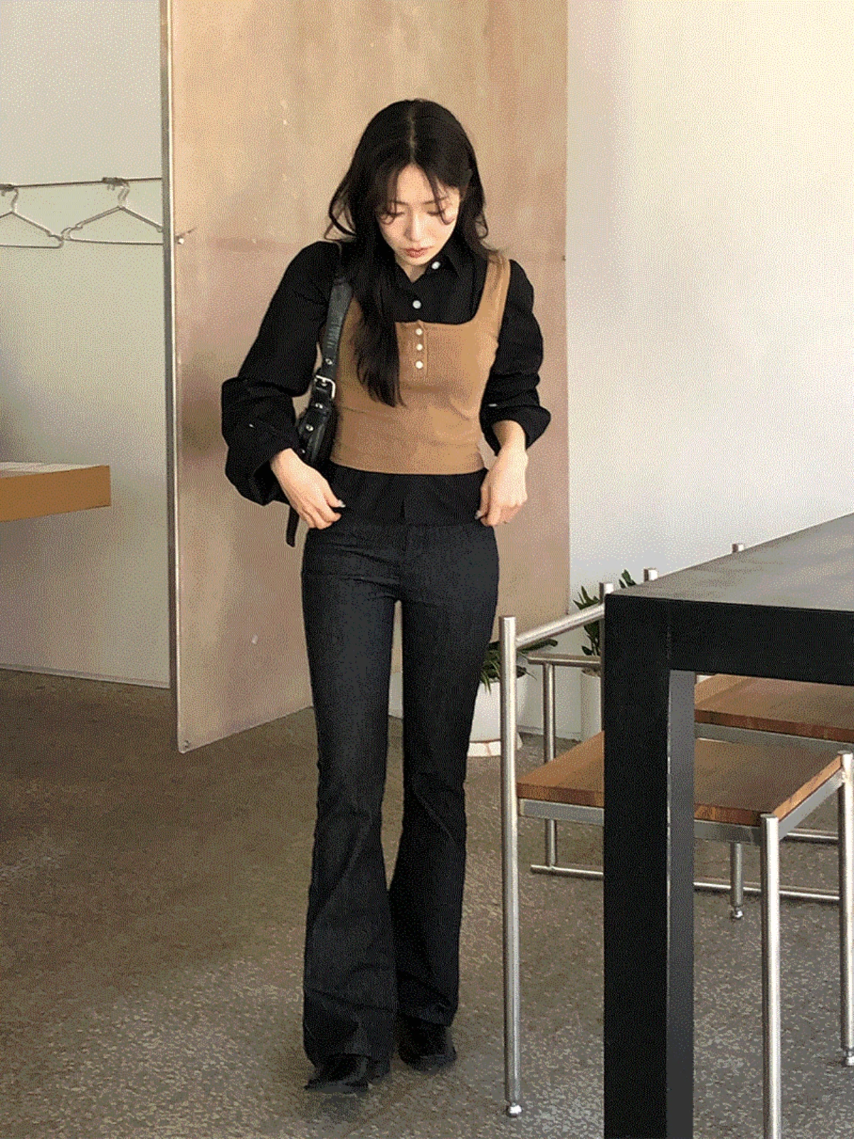 클로드 부츠컷 생지 데님