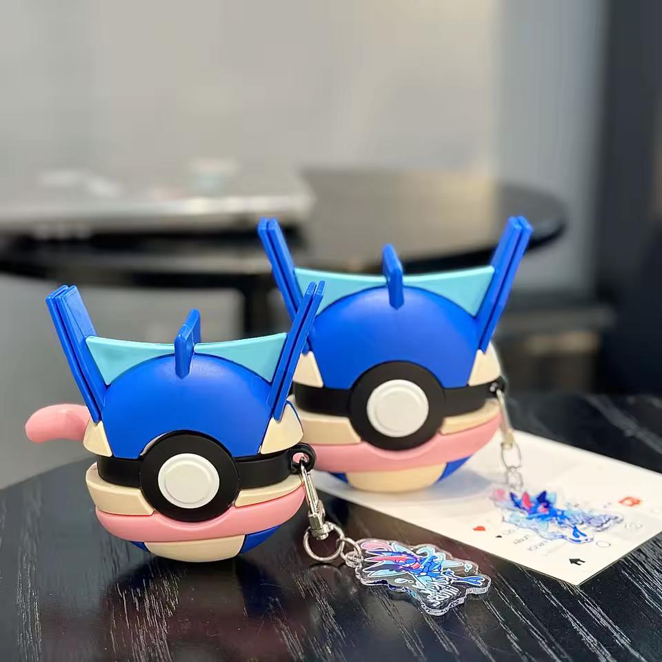 Airpods Pro 2 케이스 용 Pokemon Ball Greninja, Airpods 용 실리콘 이어폰 커버 4 3 2 1 케이스 커버 Kids Boys Girls Funda
