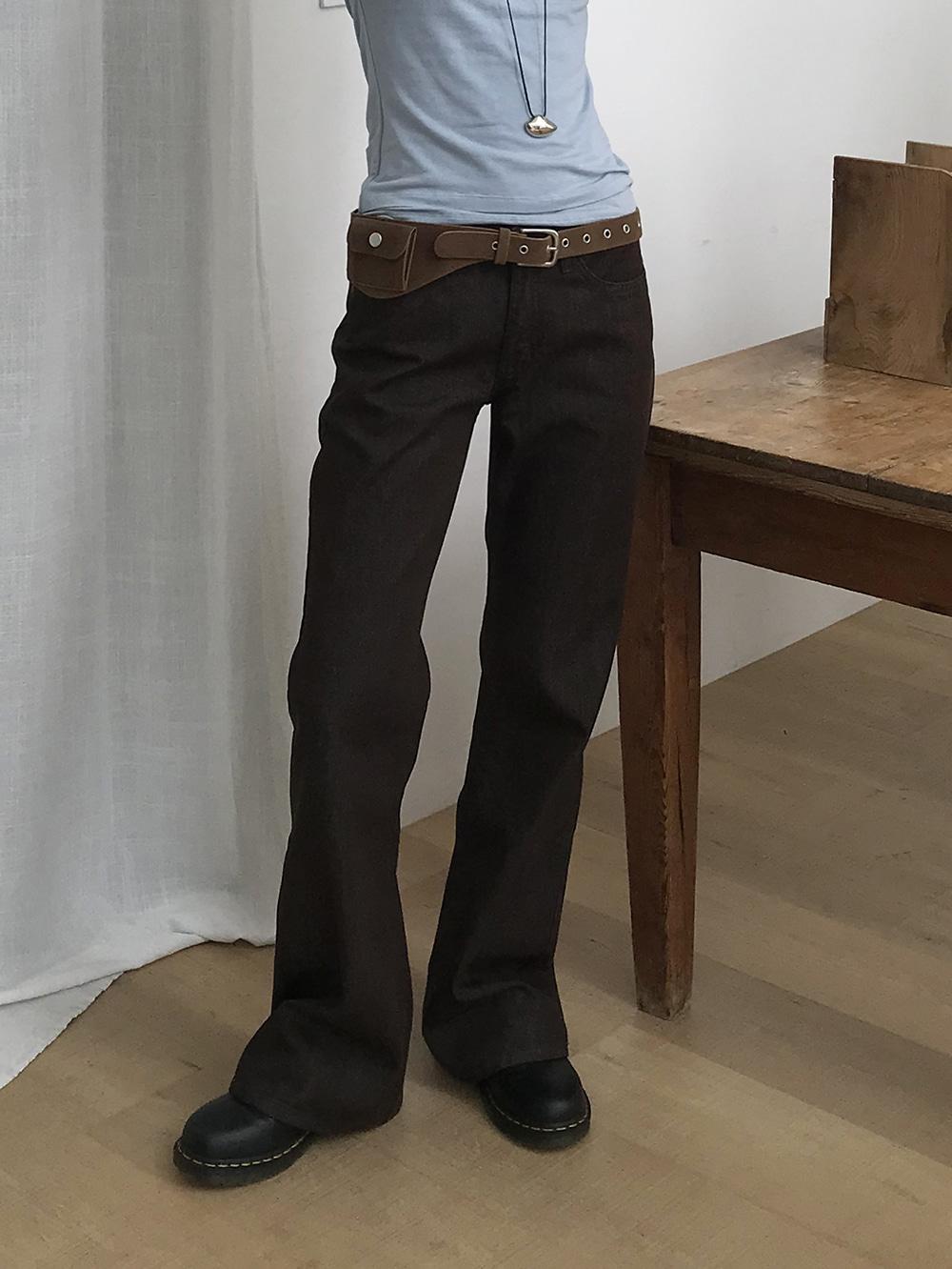 FLAT BOOTS CUT PANTS (2COLORS)