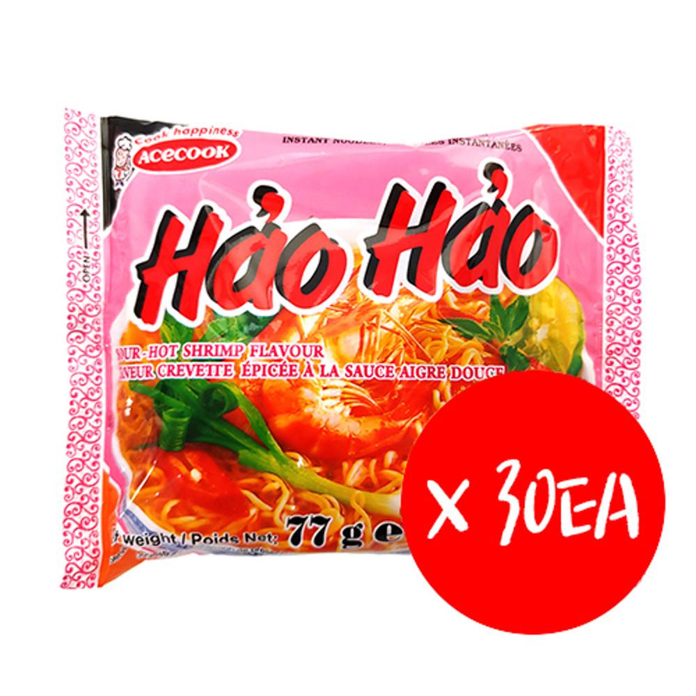 베트남라면 에이스쿡 하오하오 매콤한 새우맛 77gX30개입 (1박스) 핑크 미톰 HAO HAO ACECOOK 아시아마트
