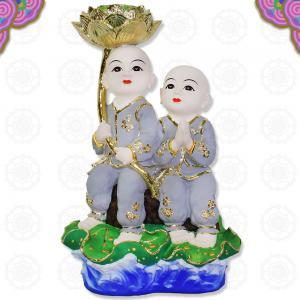 동자녀/1.7자/도금단청/연꽃쌍동자/승복/GB
