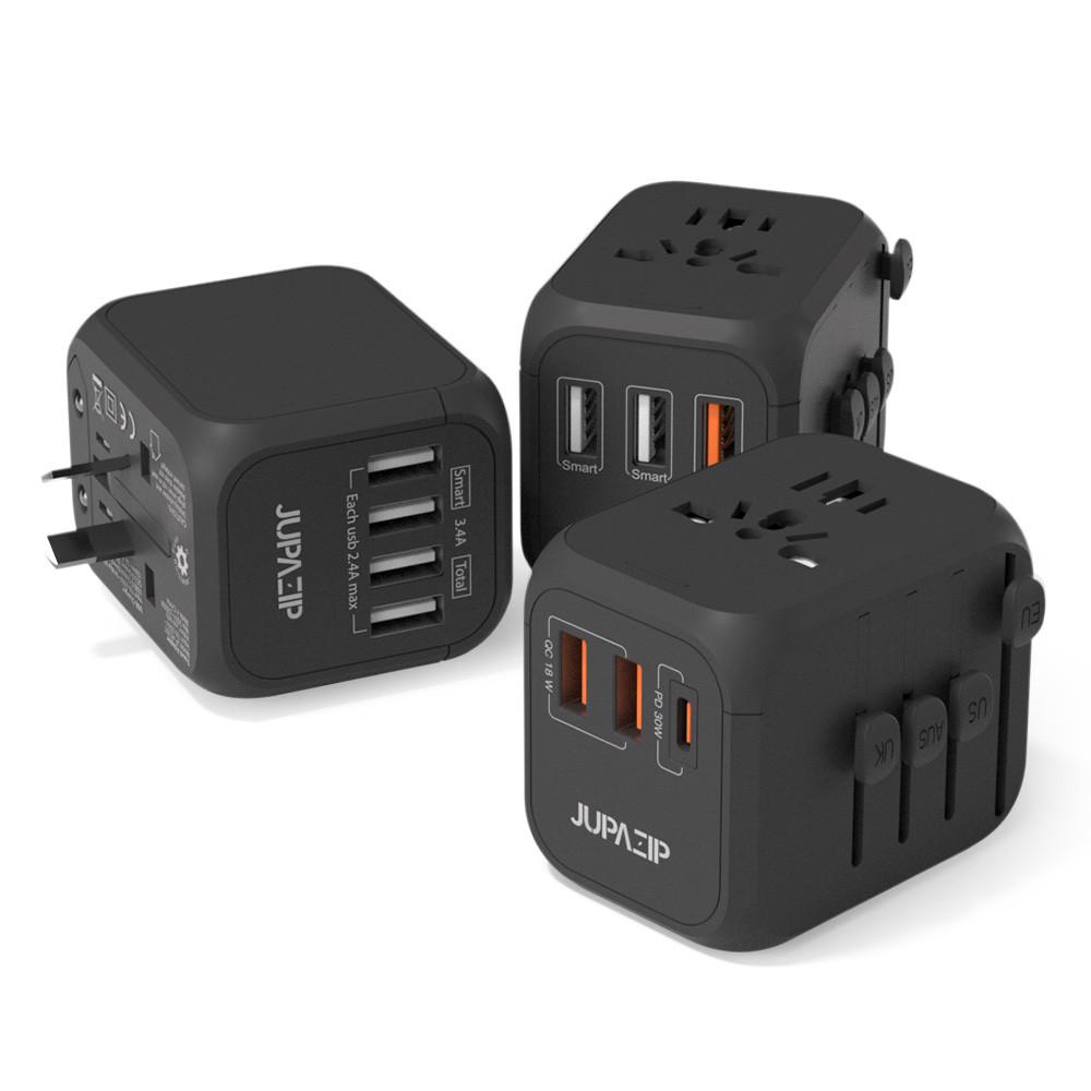 주파집 여행용 초고속 멀티어댑터 PD30W 1포트 usb2포트 JU-AD300