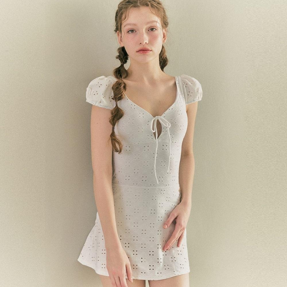 NYMPH LACE SWIMSUIT_White