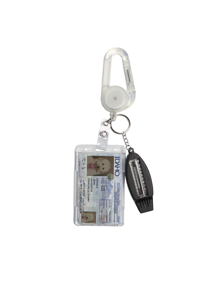 Credit card extension keyring (Whistle)