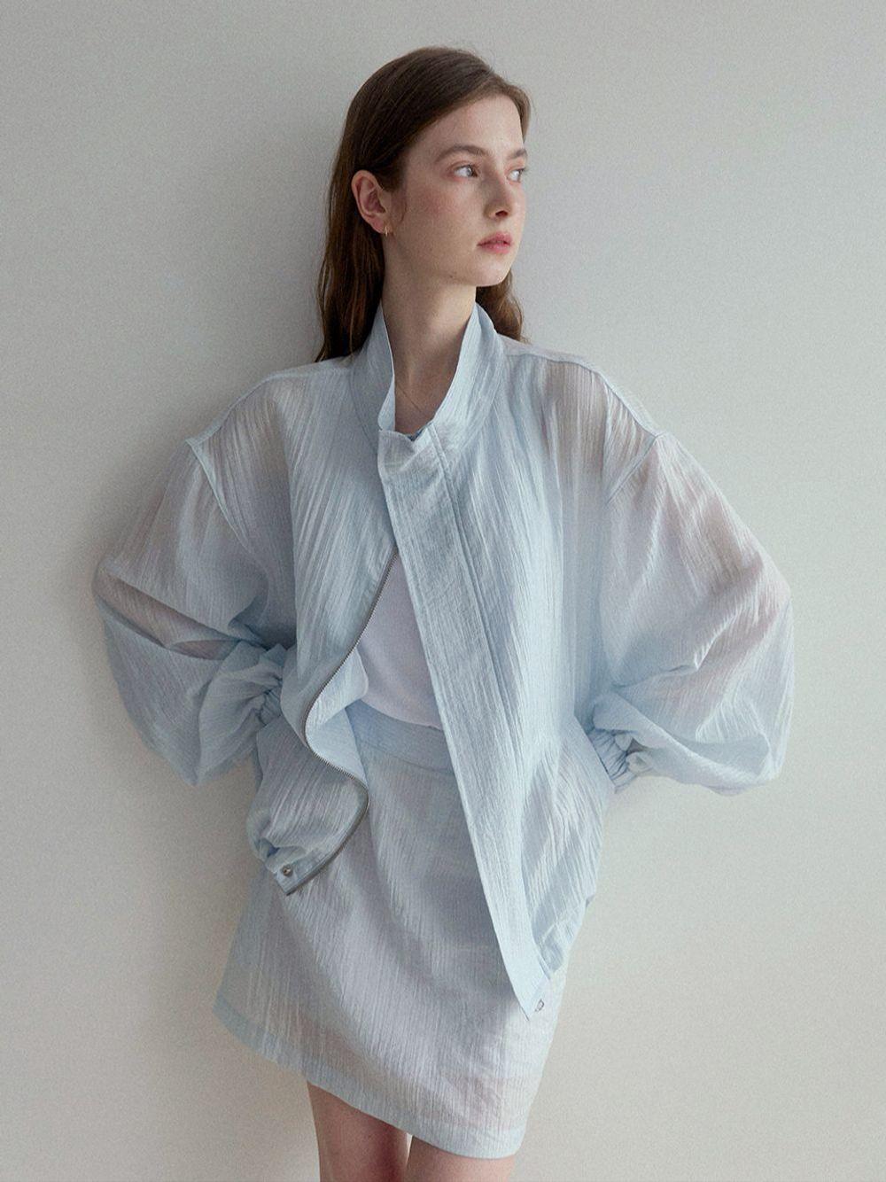 esy rainy neck wind jacket (sky)