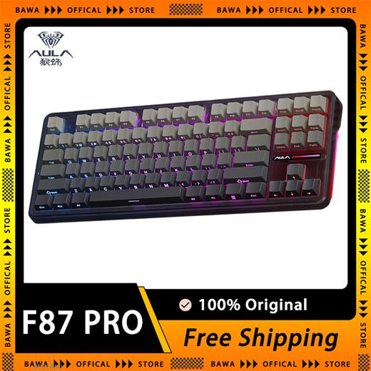 Aula F87 Pro F87pro 기계식 키보드 트라이 모드 무선 Bluetooth 게임 가스켓 맞춤형 키보드 컴퓨터 주변 장치 게임용 기계식 키보드