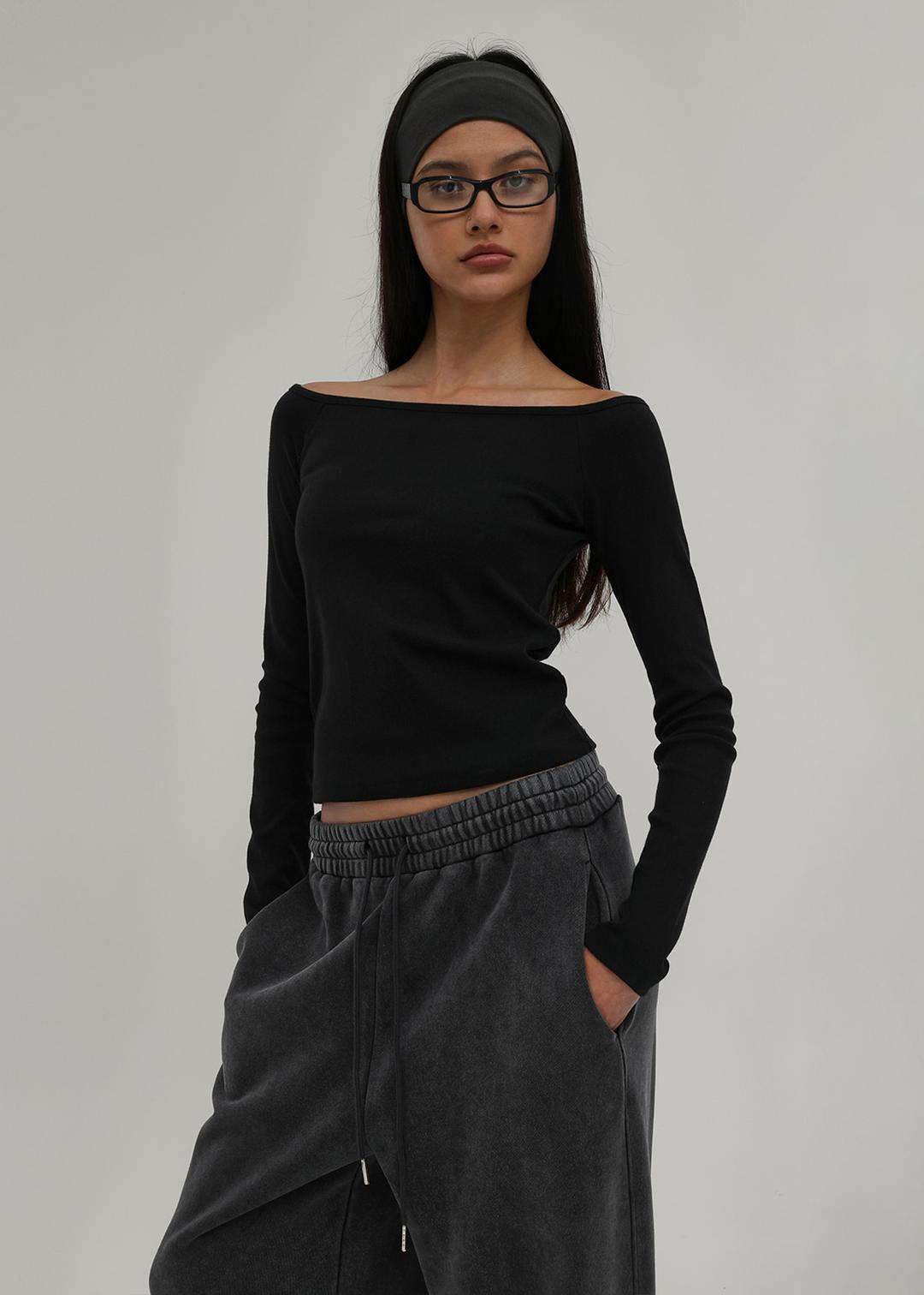 [B-BASIC] 스탠다드 오프숄더 긴팔티