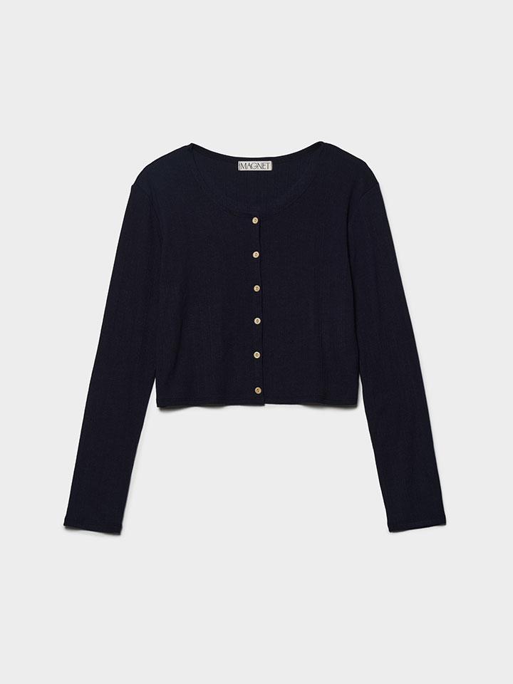 [2nd] Golgi Cotton Cardigan (Navy)