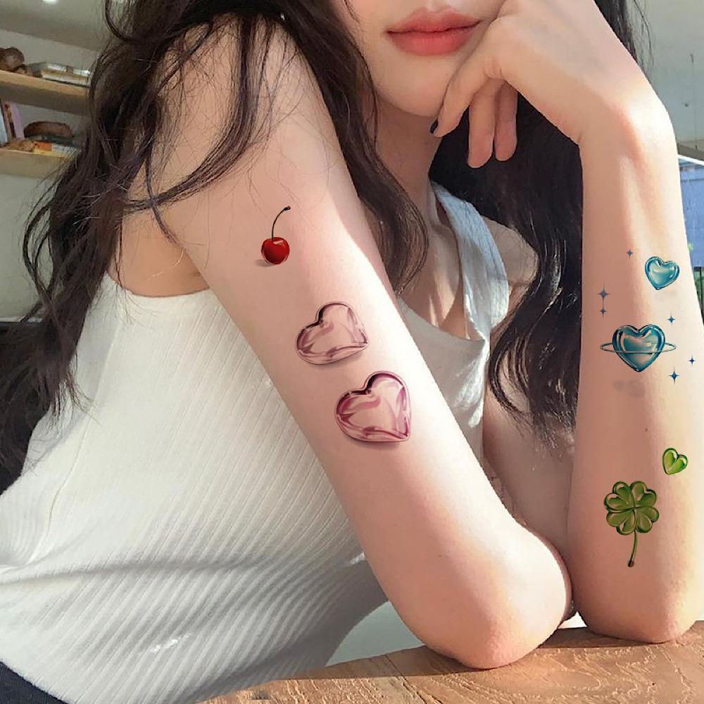 문라이트스토어 [12장] 키치 3D 타투 하트 나비 타투스티커 문신스티커