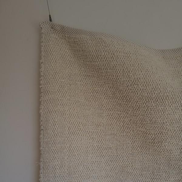 Clean Textured Artisan rug from Portugal