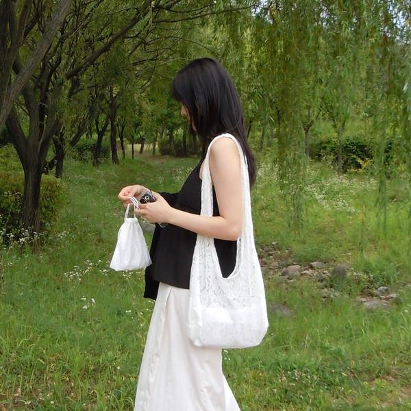 [EXCLUSIVE] arelei Long Lace Bag & Pouch_SET