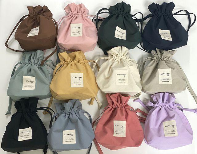 [12color] 미니 나일론 복조리 파우치 백인백 이너백 화장품파우치 생리대파우치 여행용파우치