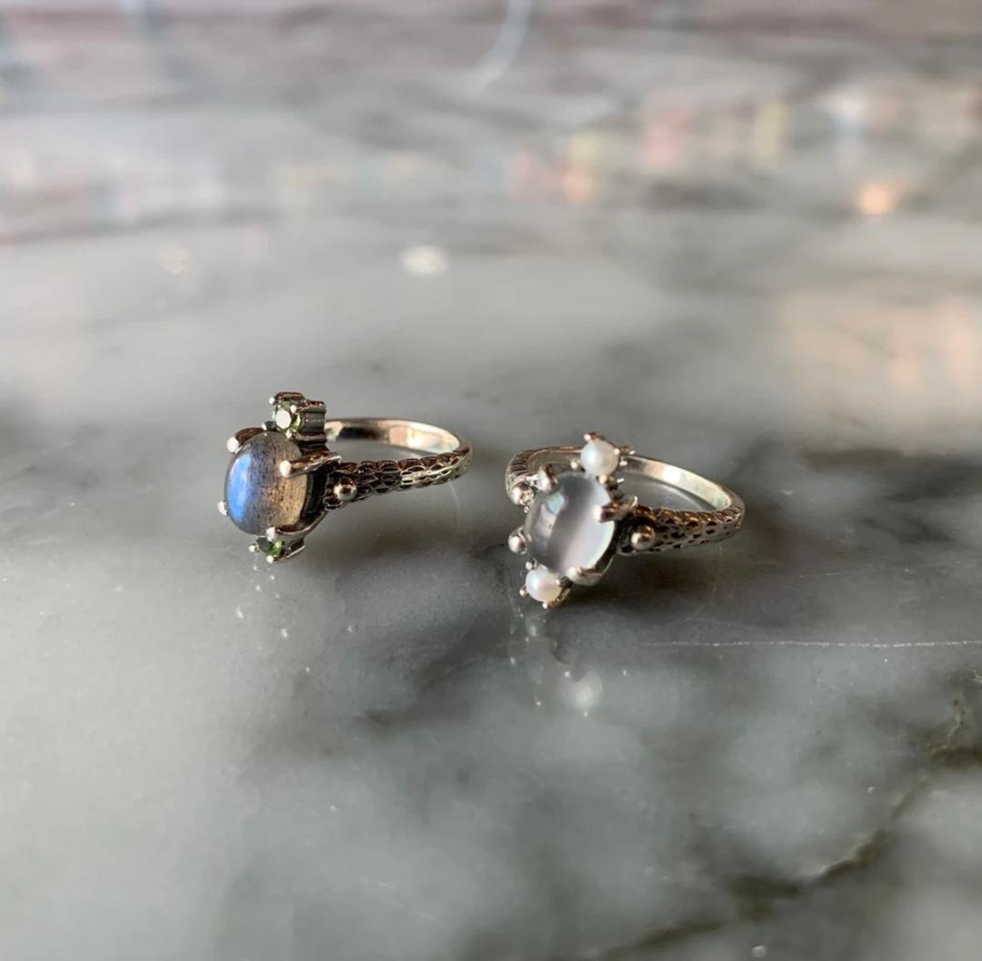 three stone ring (2 type)