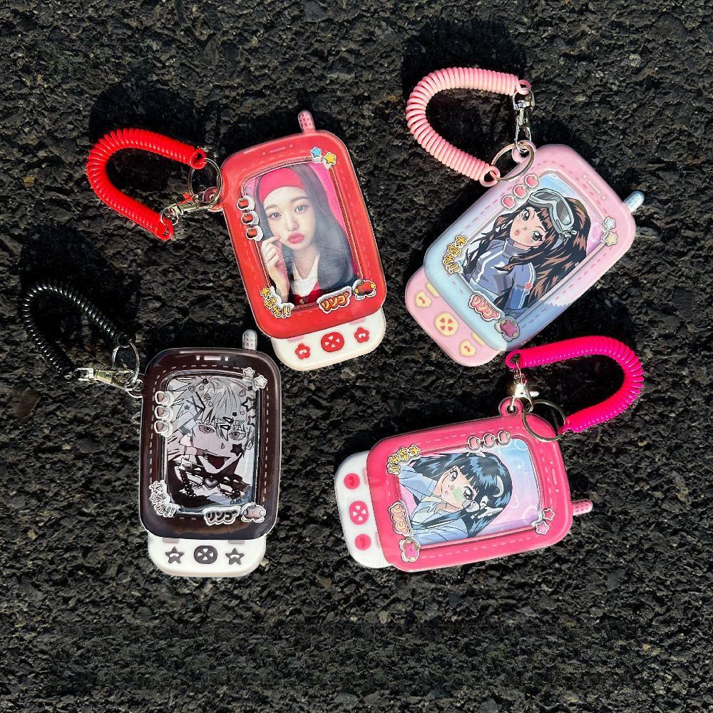 Y2K 포카 홀더 레트로 휴대폰 모양 연예인 포토 카드