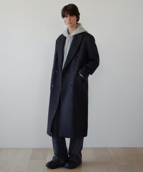 르바(LEVAR)  Hairy Alpaca Blended Classic Coat - Black - 사이즈 & 후기 | 무신사