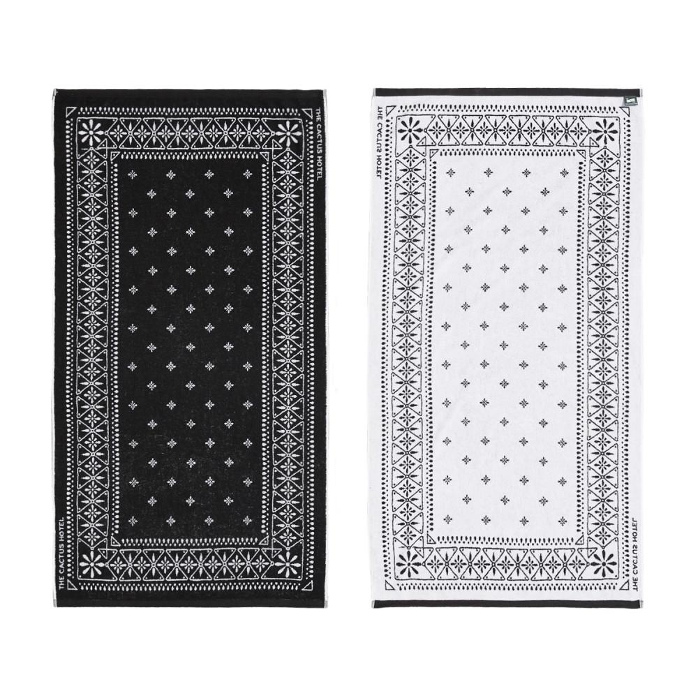 [TCH GOODS] BANDANA TOWEL BLANKET - BLACK/WHITE / TWB x TCH