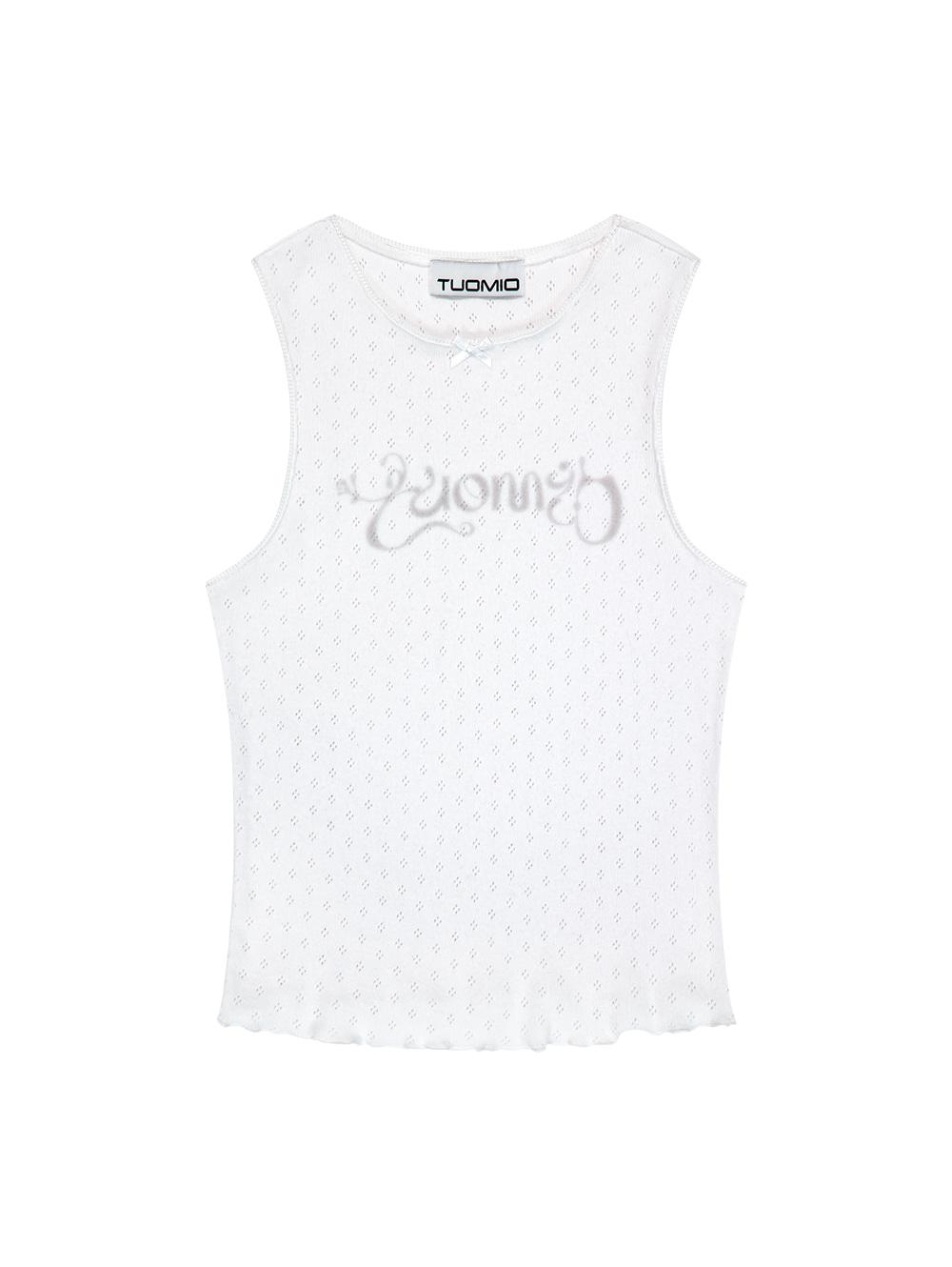 POINTELLE RIBBON TANK [WHITE]