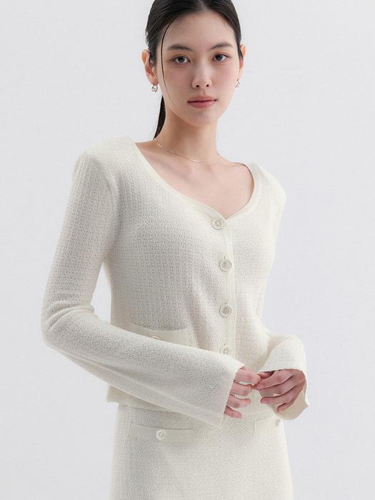 Annie Tweed Knit Cardigan (2 Color)