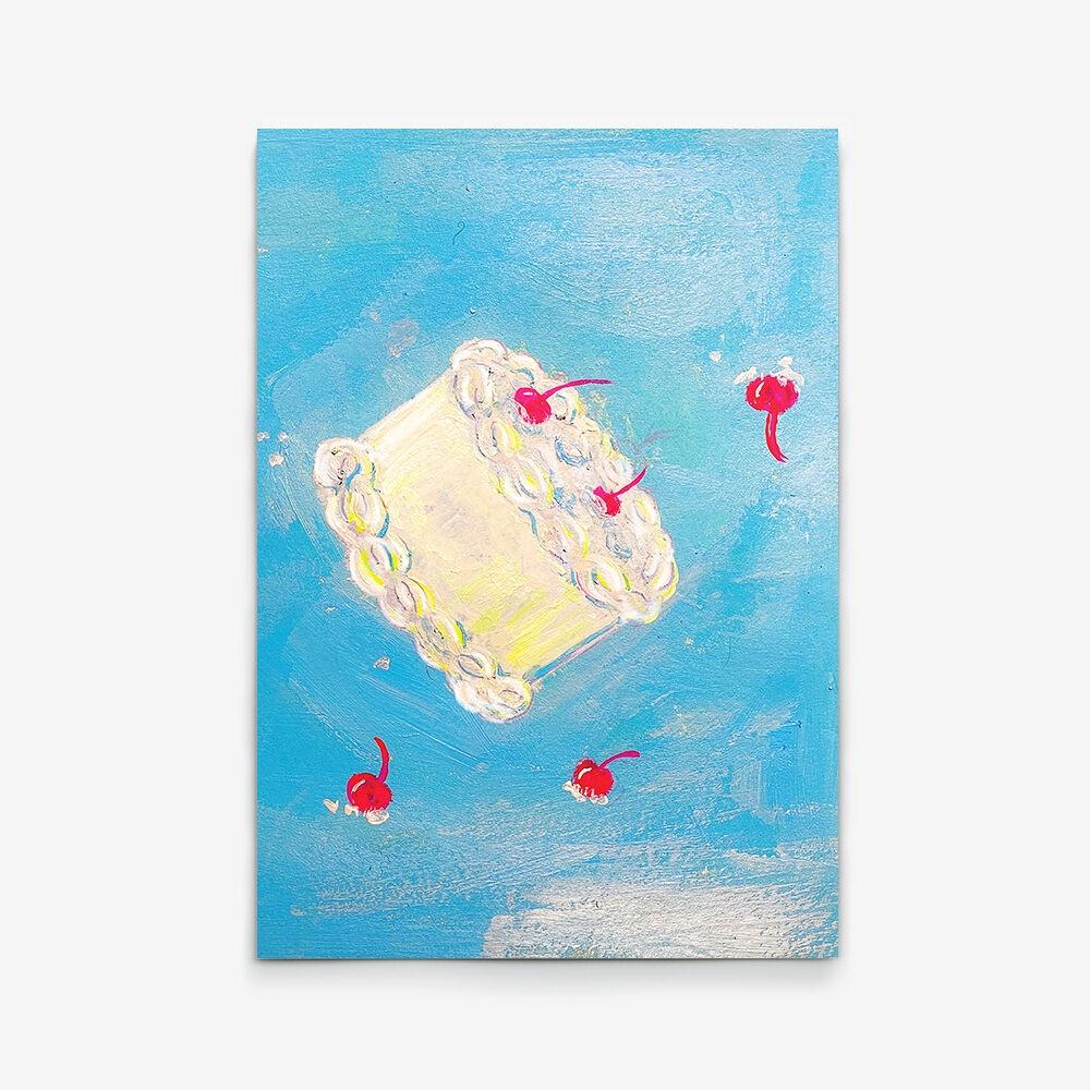 다 함께 기쁨을 뒤집어 쓰고 - 케이크 인테리어포스터