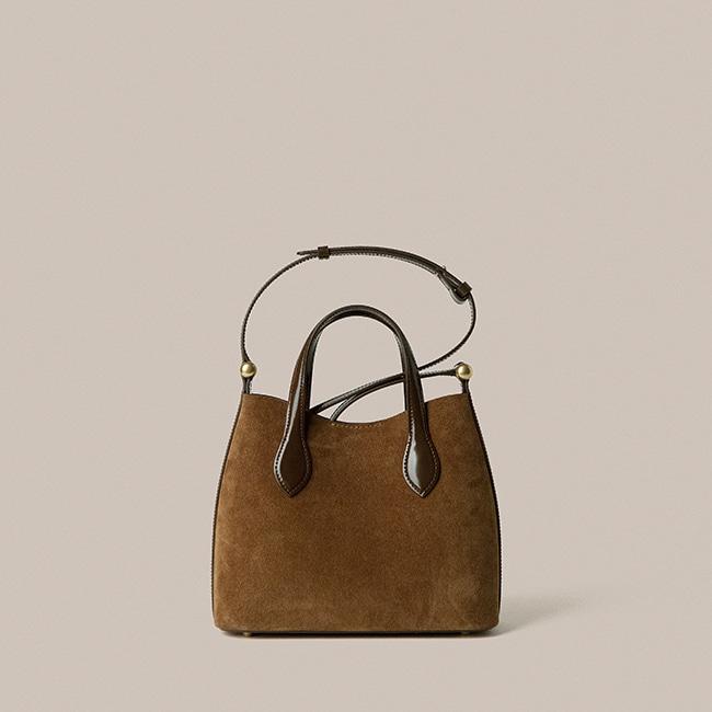 BER MINI TOTE BAG_SUEDE BROWN