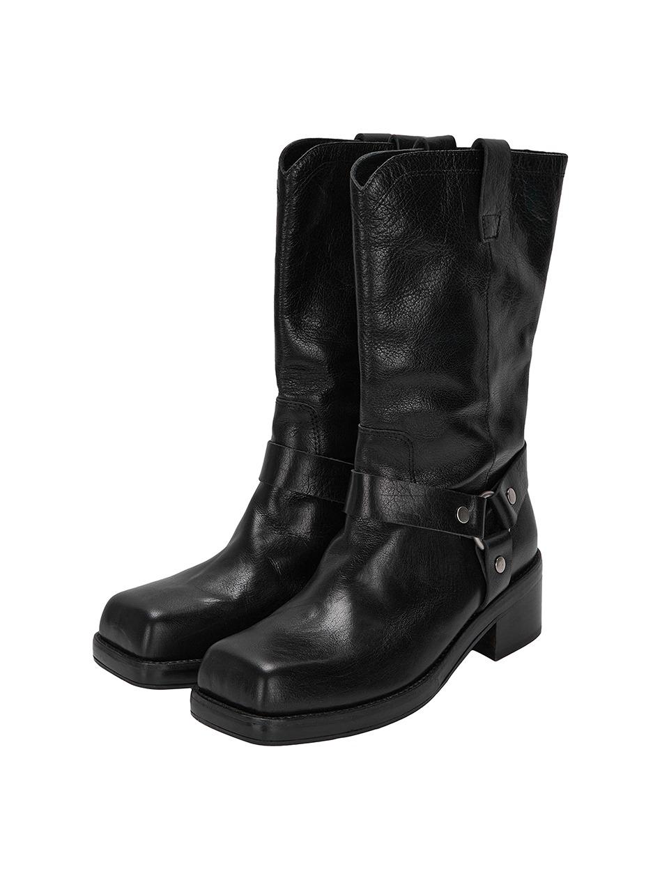 WESTERN BOOTS_black buffalo