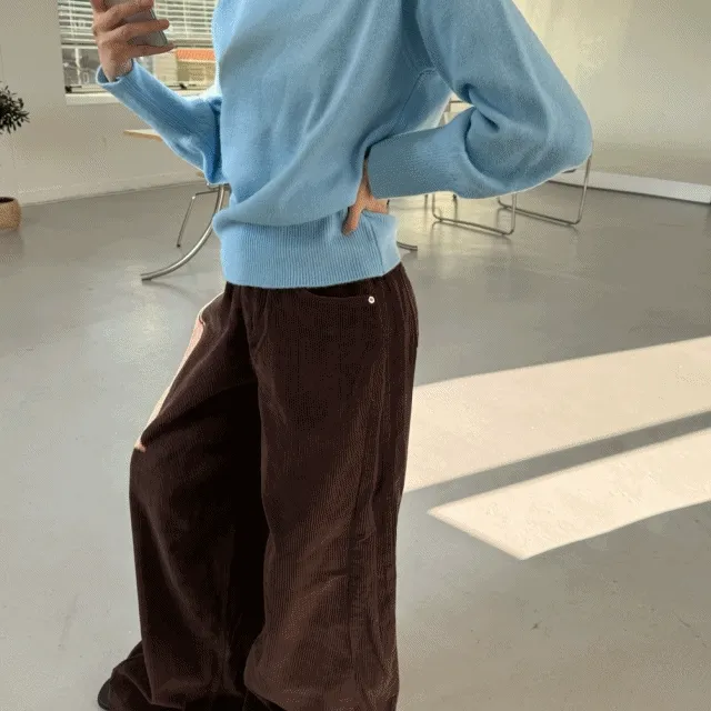 멜로미 하프 니트