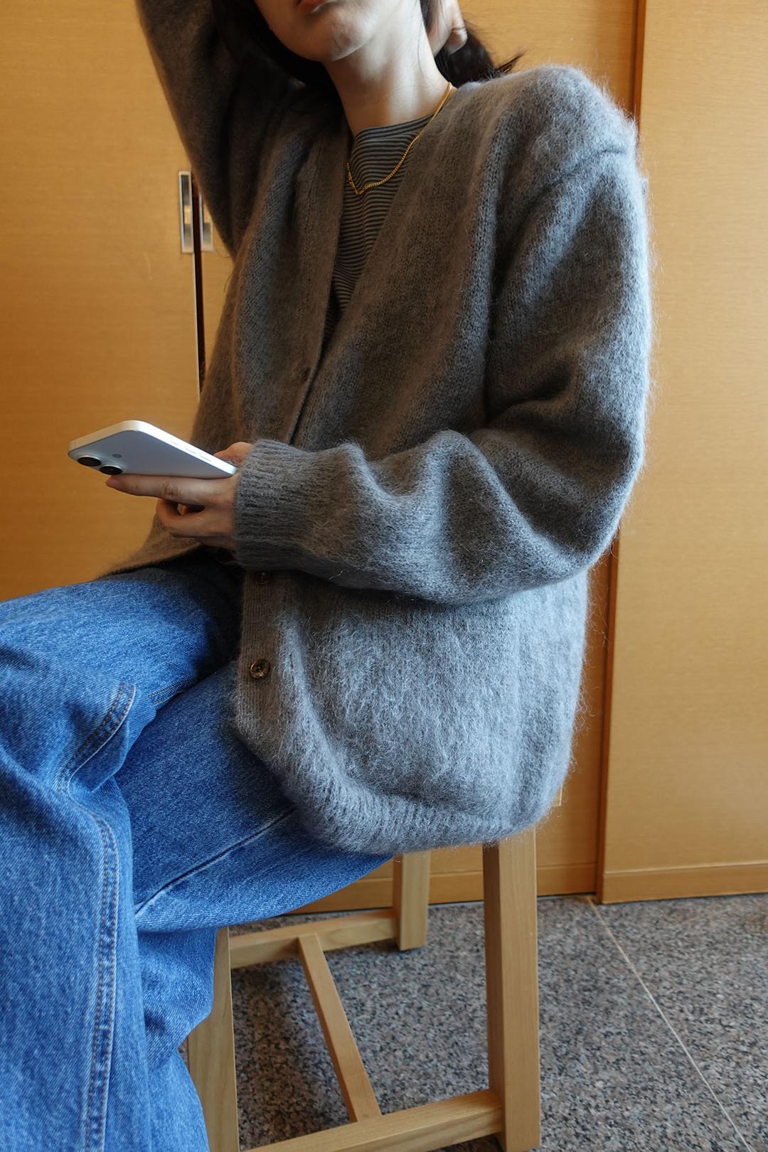 Edition kidmohair cardigan -2C