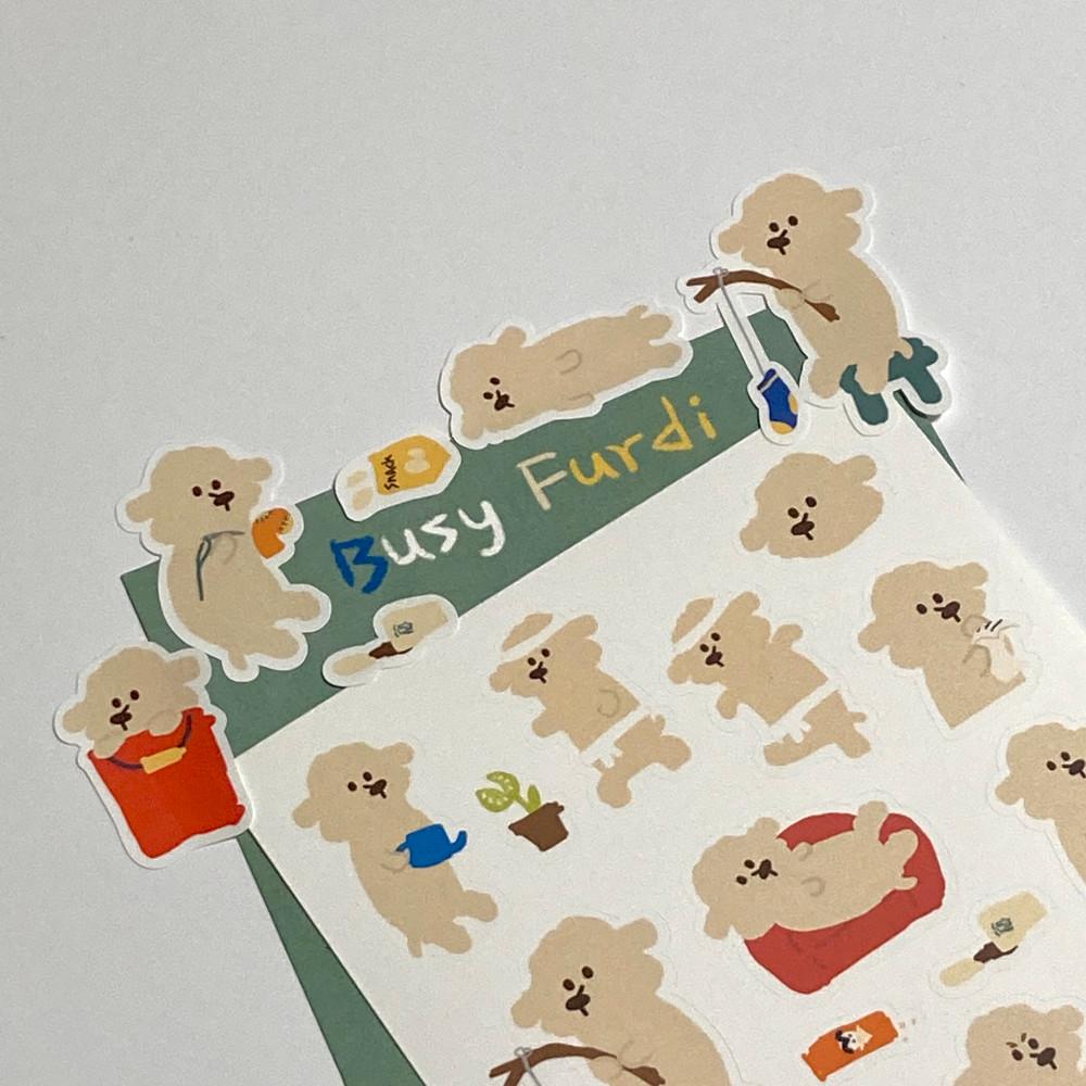 Busy Furdi Sticker