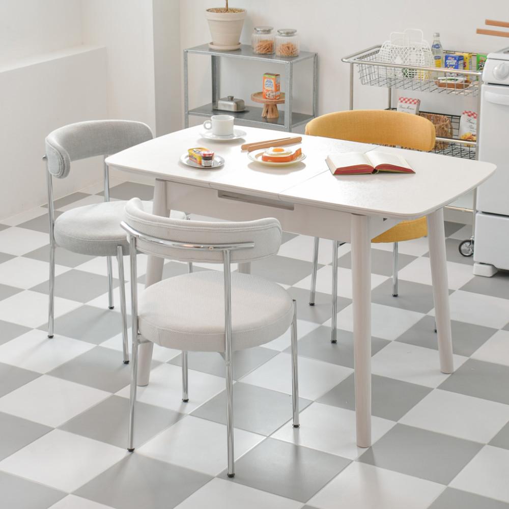 바라하우스 로망 2인용 4인용 확장형 세라믹 식탁세트