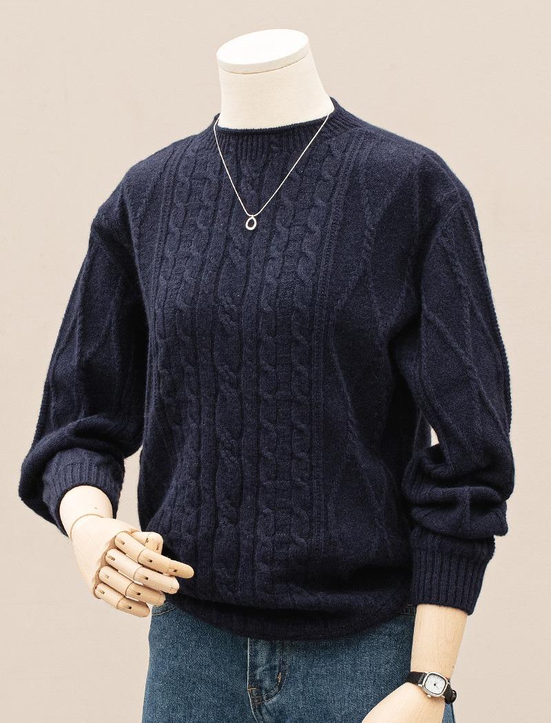 라씨엔토 울 알파카 블렌디드 니트 풀오버